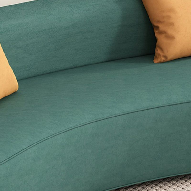 Green Sofa Stationary Scratch Resistant Seating for Living Room