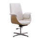 Ergonomische künstliche Lederstuhl Schwenkstuhl mit Rädern schwenkbarer Arme Stuhl