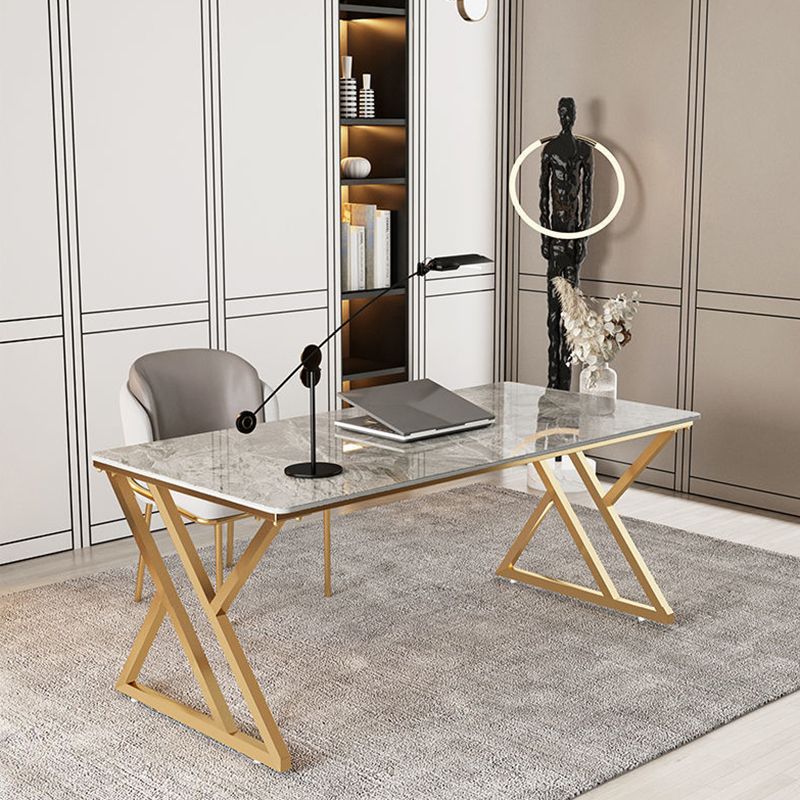 Stein rechteckiger Schreibtisch Glam 29,53 Zoll großer Büroschreibtisch