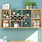 Muur gemonteerd modern wijnrek houten wijnrek met plank voor keuken