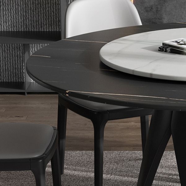 Modern Round Shape Kitchen Dining Table Sintered Stone Standard Dining Table with Pedestal Base Clearhalo ' dining_table' 'Dining Tables & Seating' 'Dining Tables' 'furn' 'furn_dining_table' 'Furniture' 'furniture_dining_table' 'Kitchen & Dining Furniture' 'kitchen&dining_furn' 'kitchen' 'kitchen_dining_table' 1200x1200_2053248d-7300-499c-b28c-53348ceac82c