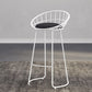 Scandinavian Design Upholstered Bar Stools Armless Stools with Cushion