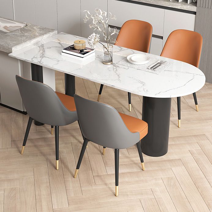 Tavolo da pranzo in pietra a 3 gambe in stile moderno per sala da pranzo