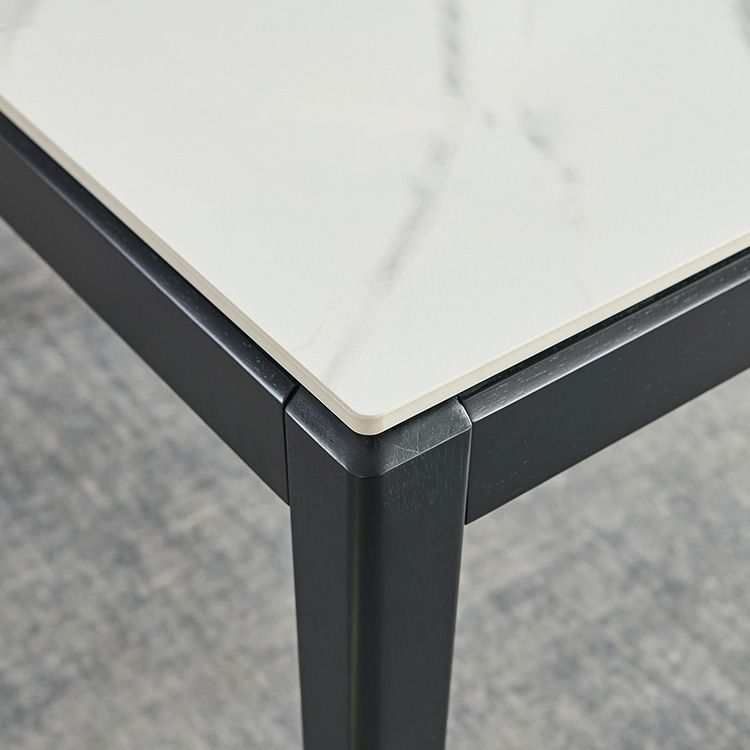 Industrial Square Shape White Table Sintered Stone Standard Dining Table for Kitchen Clearhalo ' dining_table' 'Dining Tables & Seating' 'Dining Tables' 'furn' 'furn_dining_table' 'Furniture' 'furniture_dining_table' 'Kitchen & Dining Furniture' 'kitchen&dining_furn' 'kitchen' 'kitchen_dining_table' 1200x1200_20565d20-6c58-4e87-b255-3c2fc34260f6