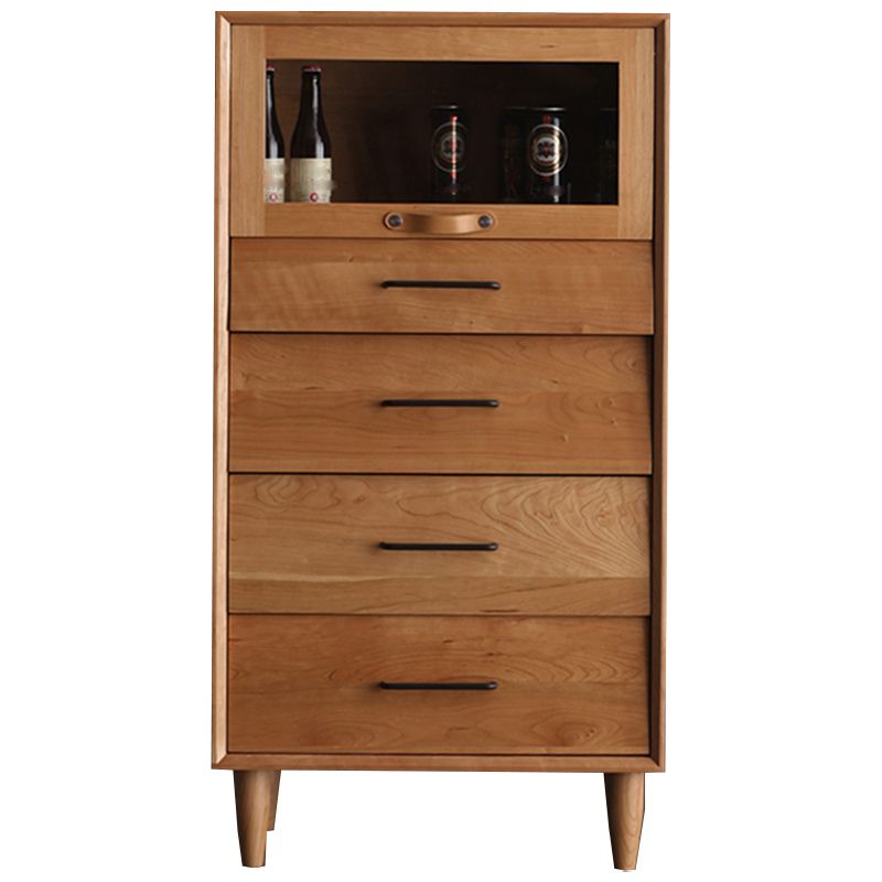 Contemporary Natural Cabinet Solid Wood 4 - Drawer Accent Cabinet Clearhalo 'Cabinets & Chests' 'cabinets_chests' 'furn' 'furn_cabinets_chests' 'Furniture' 'Living Room Furniture' 1200x1200_20577f6f-3c75-44b0-82e7-687538756e1c