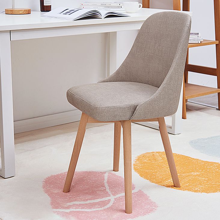 Upholstered Armless Dining Chairs Scandinavian Side Dining Chairs with Wood Legs Clearhalo ' kitchen&dining_furn' 'Dining Chairs' 'Dining Tables & Seating' 'dining_chair' 'furn' 'furn_dining_chair' 'Furniture' 'furniture_dining_chair' 'Kitchen & Dining Furniture' 'kitchen' 1200x1200_205a0247-18a1-4983-8199-9da82bf0826c