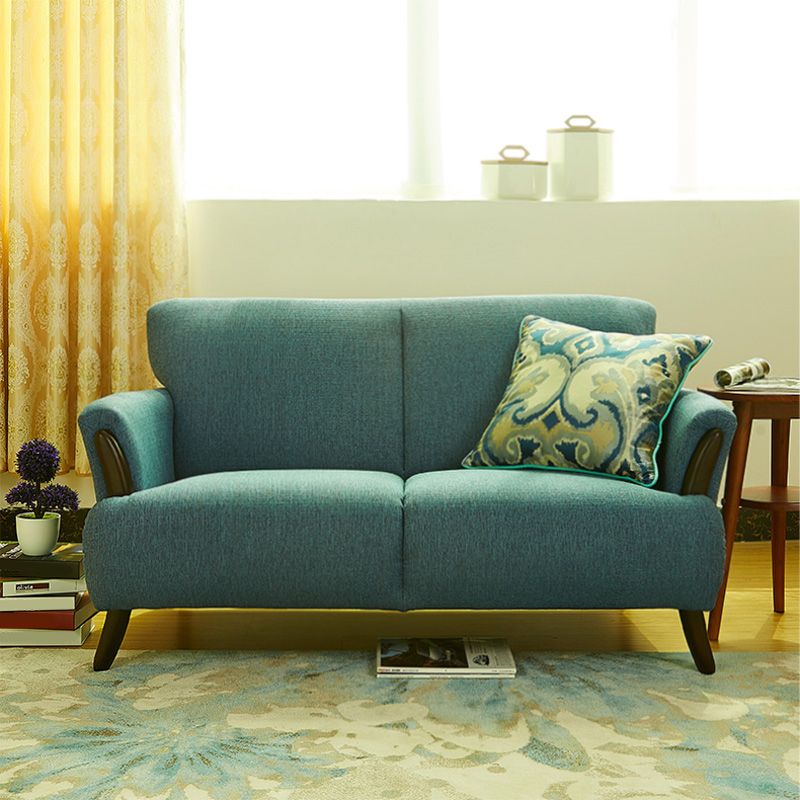 Zeitgenössisches hölzernen Standardsofa ausgestattet Arm Sitzgelegenheiten für Wohnzimmer