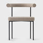 Contemporary Side Chair Upholstered Open Back Chair with Metal Legs