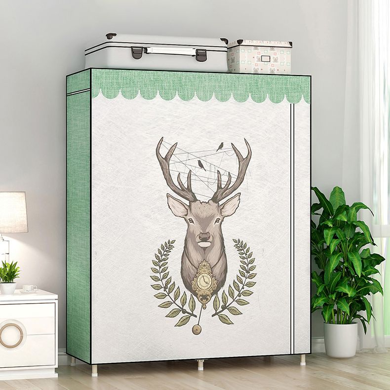 Contemporary Style Steel Wardrobe Cloth Rod Included Wardrobe Closet with Legs Clearhalo 'Armoires & Wardrobes' 'armoires_wardrobes' 'Bedroom Furniture' 'furn' 'furn_armoires_wardrobes' 'Furniture' 1200x1200_205d5869-2e1e-40bc-afc5-732101d4a00c