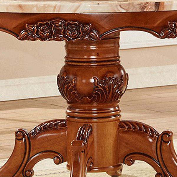 51.18'' Vitoria Round Shape Table Kitchen Dining Table with Pedestal Base Clearhalo ' dining_table' 'Dining Tables & Seating' 'Dining Tables' 'furn' 'furn_dining_table' 'Furniture' 'furniture_dining_table' 'Kitchen & Dining Furniture' 'kitchen&dining_furn' 'kitchen' 'kitchen_dining_table' 1200x1200_205dc202-2827-4e5e-98ef-c3eacb916ee6