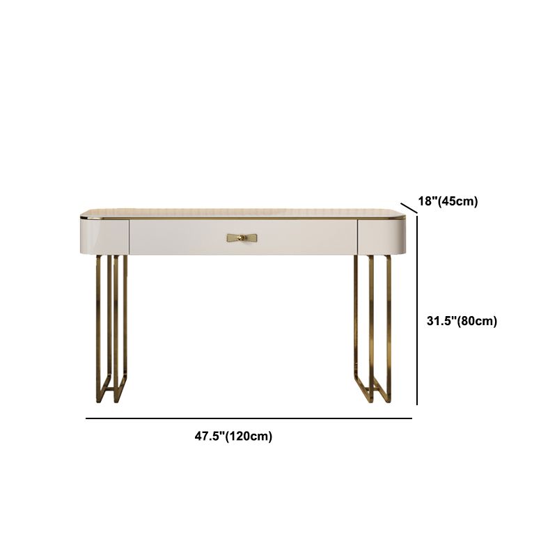 Glama-Waschtisch Set Beige Make-up Eitelkeit mit Schubladen