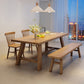 Industrial Style Dinette Table Rectangle Solid Wood Dinner Table in Brown Clearhalo 'Dining Tables & Seating' 'Dining Tables' 'dining_table' 'furn' 'furn_dining_table' 'Furniture' 'Kitchen & Dining Furniture' 1200x1200_205f4597-cd8e-4b6c-b6e8-e1c7f299f7cc