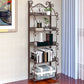 Metal Vertical Book Shelf Etagere Open Shelf Bookcase for Home