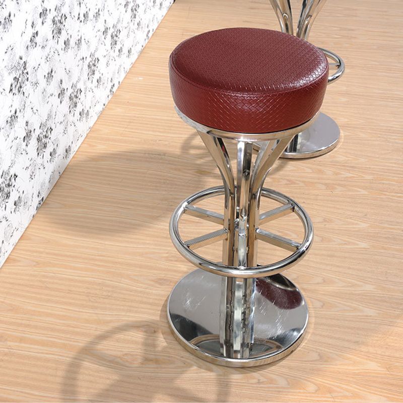Contemporary Stainless Steel Counter Height Stools Backless Stool Clearhalo 'Bar Furniture' 'Bar Stools' 'bar_stools' 'furn' 'furn_bar_stools' 'Furniture' 'Kitchen & Dining Furniture' 1200x1200_2060936b-073d-4bee-a1da-bca33d676612