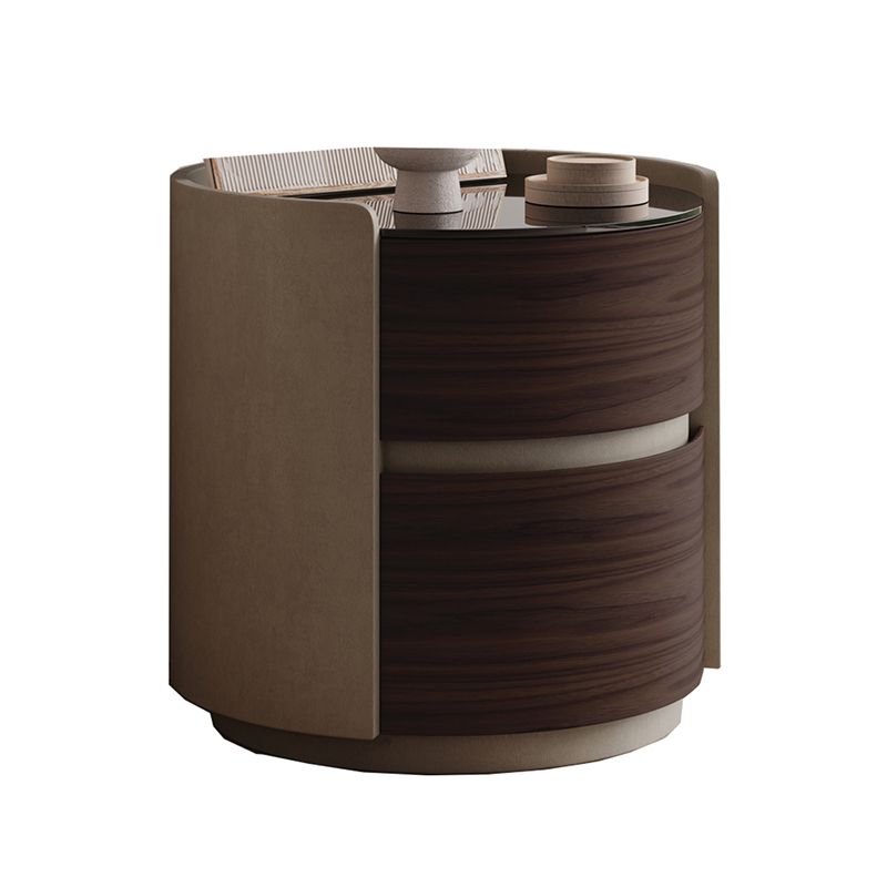 引き出し付きの現代的なベッドサイドキャビネットアンティーク仕上げナイトスタンド