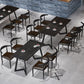 Industrial Black Dinner Room Kitchen Table Sled Base Table for Dining Room Clearhalo ' dining_table' 'Dining Tables & Seating' 'Dining Tables' 'furn' 'furn_dining_table' 'Furniture' 'furniture_dining_table' 'Kitchen & Dining Furniture' 'kitchen&dining_furn' 'kitchen' 'kitchen_dining_table' 1200x1200_2062e87c-4826-40e5-acb1-944424855f5e