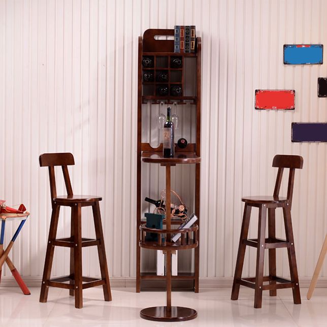 Moderner Bar-Esstisch aus Gummiholz, Ellipsen-Bartisch für die Küche