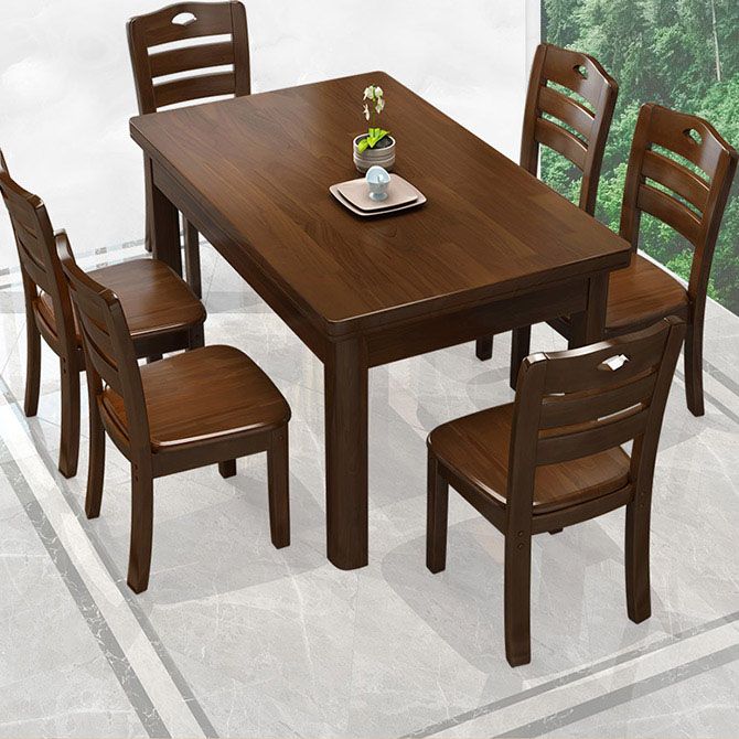 Solid Wood Dining Table Rectangle Dining Table for Dining Room Clearhalo 'Dining Tables & Seating' 'Dining Tables' 'dining_table' 'furn' 'furn_dining_table' 'Furniture' 'Kitchen & Dining Furniture' 1200x1200_20658417-ae5e-4fa5-b94f-e49eda34fba5