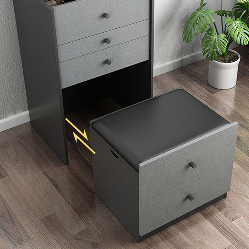 Vanity trucco con 5 cassetti di stoccaggio da 15,74 "largo cassettiera in legno