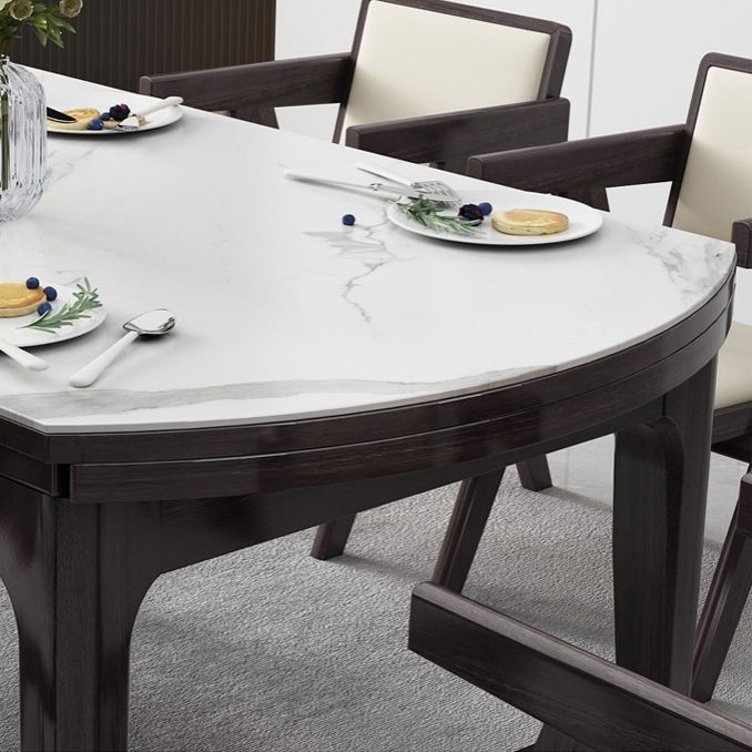 4 Legs Dining Table Sintered Stone Top Table for Home Kitchen Dinner Clearhalo 'Dining Tables & Seating' 'Dining Tables' 'dining_table' 'furn' 'furn_dining_table' 'Furniture' 'Kitchen & Dining Furniture' 1200x1200_2067741e-252d-471c-a2f8-fb917c3174ad