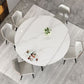 Mesa de comedor sencilla y moderna, mesa de comedor de piedra sinterizada con base de madera