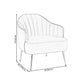 Faux Leather/Velvet 24.8"W Sloped Arms Basic Four Legs Solid Color Armchair for Bedroom