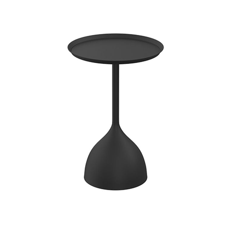 Mid-Century Round Tray Top Side Table 23.62" Tall Metal Pedestal End Table Clearhalo 'Coffee & Accent Tables' 'End & Side Tables' 'end_side_tables' 'furn' 'furn_end_side_tables' 'Furniture' 'Living Room Furniture' 1200x1200_20686fa6-a3b1-4e4a-92fd-5a07f3b29465