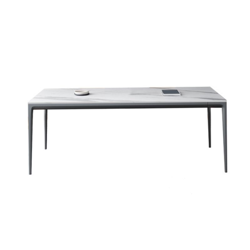 1/4/5/7 stukken eetmeubilair set moderne gesinterde stenen tafel en faux lederen stoelen