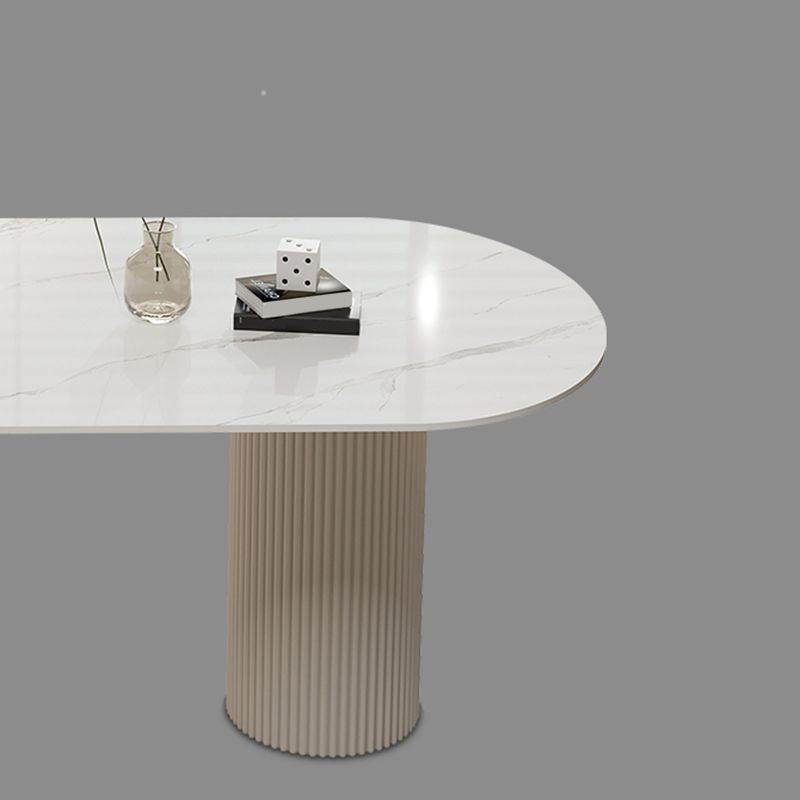 Modern Irregular Shape Table Sintered Stone Top Table with 3 Legs Clearhalo 'Dining Tables & Seating' 'Dining Tables' 'dining_table' 'furn' 'furn_dining_table' 'Furniture' 'Kitchen & Dining Furniture' 1200x1200_206b3b00-f8d0-45d6-b351-1e79cdc13b2b