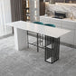 Stone Bar Dining Table Modern Rectangle Bar Table with Double Pedestal for Kitchen Clearhalo 'Bar Furniture' 'Bar Tables' 'bar_tables' 'furn' 'furn_bar_tables' 'Furniture' 'furniture_bar_tables' 'Kitchen & Dining Furniture' 1200x1200_206b66e3-f7c4-4d07-8338-25fd8c4c284f