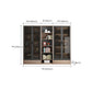Bibliothèques en bois modernes portes en verre fermé étagère de rangement fermé pour la maison