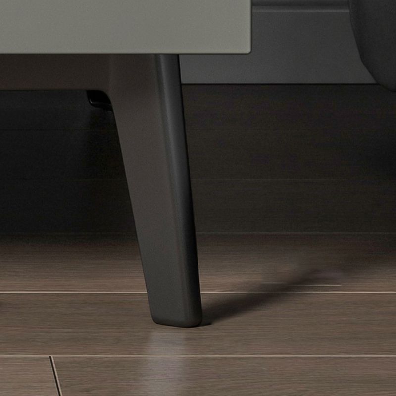 17 Zoll H-Nachttisch 2-DRAWER Grey Modern Imitation Wood Night Tisch mit Beinen