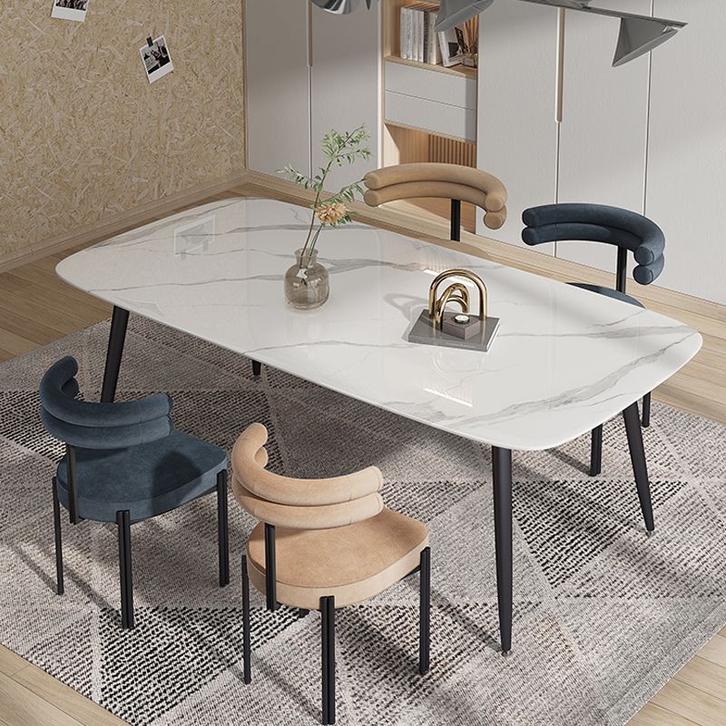 Modern Style Home Side Chair Open Back Metal Upholstered Single Dining Room Chair Clearhalo ' kitchen&dining_furn' 'Dining Chairs' 'Dining Tables & Seating' 'dining_chair' 'furn' 'furn_dining_chair' 'Furniture' 'furniture_dining_chair' 'Kitchen & Dining Furniture' 'kitchen' 1200x1200_206f6c9f-b8d0-4fd9-9954-000159dc0ab4