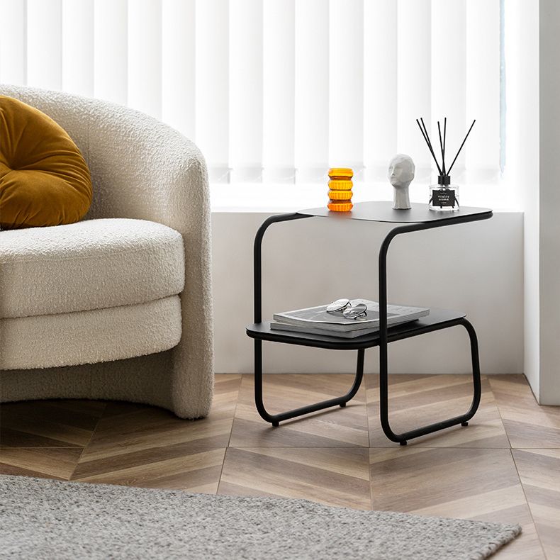 Open Storage Accent Table Nightstand Industrial Metal Bed Nightstand Clearhalo 'Bedroom Furniture' 'furn' 'furn_night_stand' 'Furniture' 'night_stand' 'Nightstands' 1200x1200_2070e0b4-e45e-4a49-aba5-bc62db01fdbf