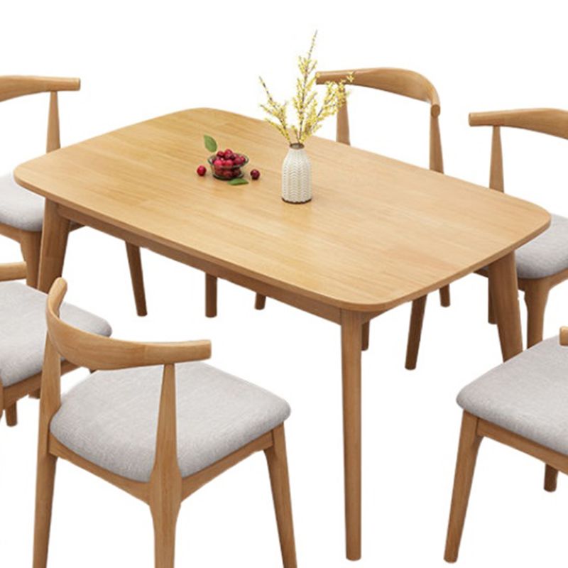 Modern Style Solid Wood Dining Table Brown Rectangle Table for Kitchen Dining Room, 47"L x 29.5"H Clearhalo ' dining_table' 'Dining Tables & Seating' 'Dining Tables' 'furn' 'furn_dining_table' 'Furniture' 'furniture_dining_table' 'Kitchen & Dining Furniture' 'kitchen&dining_furn' 'kitchen' 'kitchen_dining_table' 1200x1200_2071089a-2e60-4eca-910b-fe6dbee27746