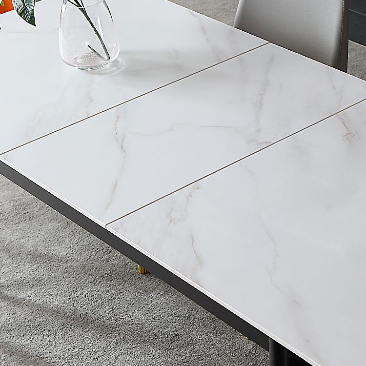 Rectangle Sintered Stone Kitchen Table Home Extendable Dining Table Clearhalo 'Dining Tables & Seating' 'Dining Tables' 'dining_table' 'furn' 'furn_dining_table' 'Furniture' 'Kitchen & Dining Furniture' 1200x1200_207124e8-9c8d-415a-933a-48eed7cc46fa