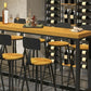 Rectangular Pine Wood Top Bistro Table Industrial Bar Table with Metal Trestle Base Clearhalo 'Bar Furniture' 'Bar Tables' 'bar_tables' 'furn' 'furn_bar_tables' 'Furniture' 'Kitchen & Dining Furniture' 1200x1200_2071acf5-063c-4a7a-8513-4818798ec60c