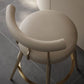 Glam Style Low Back Round Upholstered Bar Stool with Metal Legs Clearhalo 'Bar Furniture' 'Bar Stools' 'bar_stools' 'furn' 'furn_bar_stools' 'Furniture' 'Kitchen & Dining Furniture' 1200x1200_207216c8-cb3f-4dcf-b757-b54576346648
