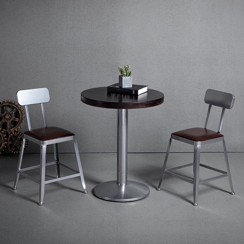 Set tavolo da bar in legno massello stile industriale da 1/2/3 pezzi