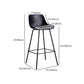 Nordic Metal Low Back Barstool Simple Indoor Tall Stool with Upholstered Clearhalo 'Bar Furniture' 'Bar Stools' 'bar_stools' 'furn' 'furn_bar_stools' 'furniture_bar_stools' 'Kitchen & Dining Furniture' 'kitchen&dining_furn' 'kitchen' 'kitchen_furn' Furniture' 1200x1200_20735591-a910-4c8c-9932-628868d1c025