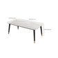Slate and Metal Table Modern Minimalist Home Rectangular Dining Table