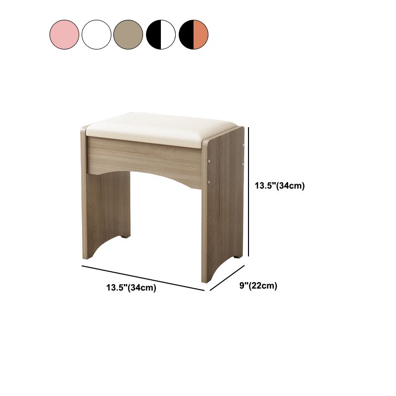 Rectángulo otomano moderno de mediados de siglo de cuero de cuero puro en color otomano resistente al agua