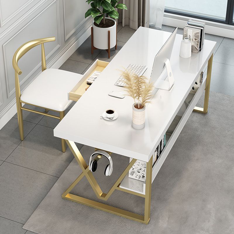 Massief hout rechthoekig schrijfbureau 1-plank 29.53 "Tall Office Desk