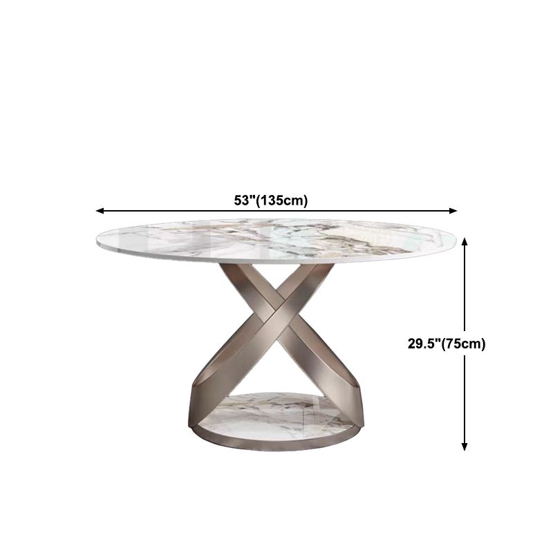 1/4/5/7 Pieces Stainless Steel Dining Table Set with Sintered Stone Top Modern Dinette Set Clearhalo 'Dining Room Sets' 'Dining Tables & Seating' 'dining_room_set' 'furn' 'furn_dining_room_set' 'Furniture' 'furniture_dining_room_set' 'Kitchen & Dining Furniture' 'kitchen&dining_furn' 'kitchen' 1200x1200_20763e98-be1a-4b41-b45e-b4f3ebb0a746