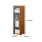 Contemporary Standard Shelf Bookcase Bamboo Book Shelf with Doors