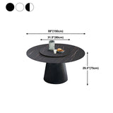 Round Sintered Stone Dining Table Modern Furniture with Pedestal Base for Home Clearhalo 'Dining Tables & Seating' 'Dining Tables' 'dining_table' 'furn' 'furn_dining_table' 'Furniture' 'Kitchen & Dining Furniture' 1200x1200_207800a2-0464-4ab9-9b04-e396dec4e7eb