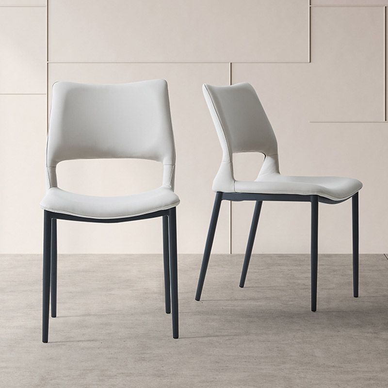 Kitchen Open Back Dining Chair Industrial Upholstered Armless Chair Clearhalo 'Dining Chairs' 'Dining Tables & Seating' 'dining_chair' 'furn' 'furn_dining_chair' 'Furniture' 'Kitchen & Dining Furniture' 1200x1200_20797c24-e305-45a4-98ea-c60e1f87d867