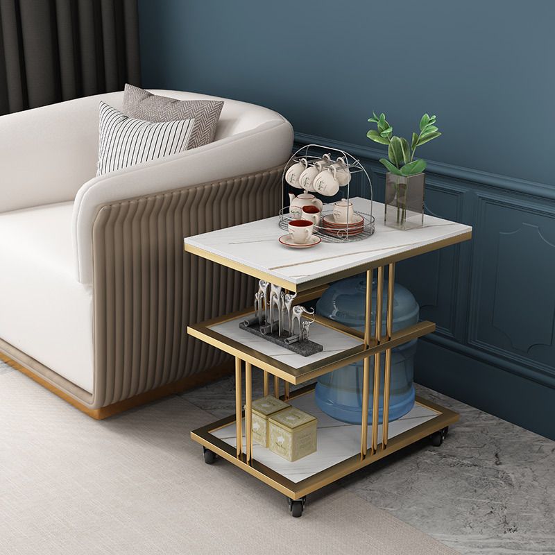 24.41" Tall Contemporary Style Side End Table Storage End Table