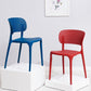 Open Back Dining Side Chair Stacking Plastic Dining Armless Chair