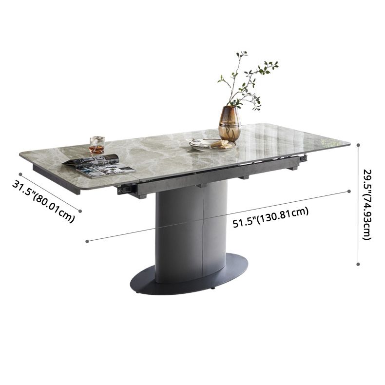 Contemporary Sintered Stone Dining Room Set Rectangle Dining Set with Built-in Storage Layer Clearhalo 'Dining Room Sets' 'Dining Tables & Seating' 'dining_room_set' 'furn' 'furn_dining_room_set' 'Furniture' 'furniture_dining_room_set' 'Kitchen & Dining Furniture' 'kitchen&dining_furn' 'kitchen' 1200x1200_207a1f0c-630c-40cc-bf65-8736bdb2bafc